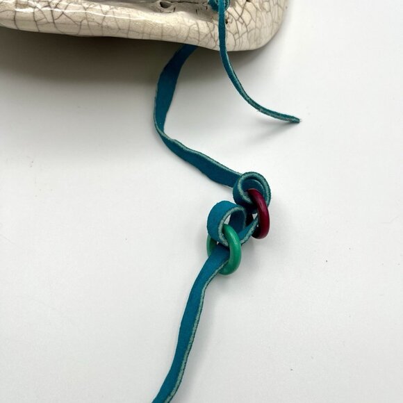 Handmade Raku Ceramic Mask Abstract Crackle Glaze Face Wall Art Signed Jan ‘91 - Picture 11 of 12